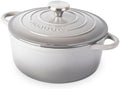 Nuovva Enamelled Cast Iron Dutch Oven Pot with Lid-6.4 Quart Non Stick Casserole Pot-Heavy Duty & Oven Safe up to 500° F for Bread Baking, Braising, Stews, Roasting - 28cm Dark Blue|B0CHWJG1M1