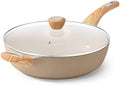 SENSARTE Nonstick Frying Pan Skillet with Lid, 12 Inch Large Deep Frying Pan, 5 Qt Non Stick Saute Pan with Cover, Induction Pan, Healthy Non Toxic Cooking Pan with Helper Handle, PFOA PFOS Free|B09HWYBCXQ