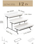 MALACASA 3 Tier Serving Trays for Party, Porcelain Serving Platters and Trays, 12 Inch Tiered Tray Stand, Fruit Tray, Trays for Serving Food, White Dessert Stand with Collapsible Sturdier Metal Rack | Tiered Serving Stand for Party, Fruit Tray, Trays for Serving Food, Dessert Stand with Collapsible Sturdier Metal Rack|B0D2V4XM3D