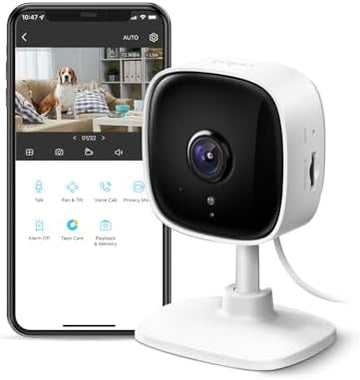 TP-Link Tapo 1080P Indoor Security Camera for Baby Monitor, Dog Camera w/Motion Detection, 2-Way Audio Siren, Night Vision, Cloud & SD Card Storage, Works w/Alexa & Google Home (Tapo C100) | Motion Detection, 2-Way Audio, Siren, Night Vision, Cloud & SD Card Storage, Works w/Alexa & Google Home|B0866S3D82
