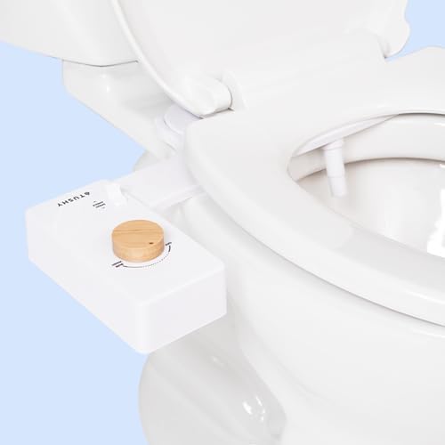 TUSHY Classic 3.0 Bidet Toilet Seat Attachment, Brushed Nickel | Non-Electric, Self Cleaning Water Sprayer, Adjustable Pressure Nozzle, Angle Control, Easy Home Installation|B08VS11Z1N
