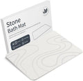 VEELOIM Stone Bath Mat Diatomaceous Earth Shower Mat Non-Slip Super Absorbent Diatomite Stone Bath Mats for Bathroom Floor Quick Drying Natural Easy to Clean(23.6''×15.4