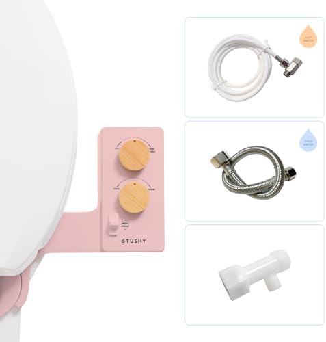 TUSHY Classic 3.0 Bidet Toilet Seat Attachment, Brushed Nickel | Non-Electric, Self Cleaning Water Sprayer, Adjustable Pressure Nozzle, Angle Control, Easy Home Installation|B08VS11Z1N