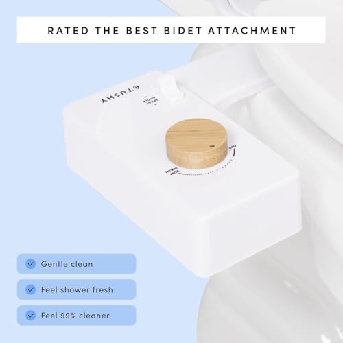 TUSHY Classic 3.0 Bidet Toilet Seat Attachment, Brushed Nickel | Non-Electric, Self Cleaning Water Sprayer, Adjustable Pressure Nozzle, Angle Control, Easy Home Installation|B08VS11Z1N