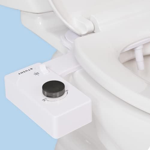 TUSHY Classic 3.0 Bidet Toilet Seat Attachment, Brushed Nickel | Non-Electric, Self Cleaning Water Sprayer, Adjustable Pressure Nozzle, Angle Control, Easy Home Installation|B08VS11Z1N