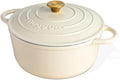 Nuovva Enamelled Cast Iron Dutch Oven Pot with Lid-6.4 Quart Non Stick Casserole Pot-Heavy Duty & Oven Safe up to 500° F for Bread Baking, Braising, Stews, Roasting - 28cm Dark Blue|B0CHWJG1M1