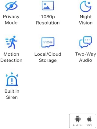 TP-Link Tapo 1080P Indoor Security Camera for Baby Monitor, Dog Camera w/Motion Detection, 2-Way Audio Siren, Night Vision, Cloud & SD Card Storage, Works w/Alexa & Google Home (Tapo C100) | Motion Detection, 2-Way Audio, Siren, Night Vision, Cloud & SD Card Storage, Works w/Alexa & Google Home|B0866S3D82