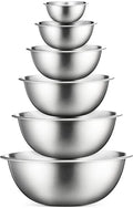 FineDine Stainless Steel Mixing Bowls Set, 6-Piece Metal Bowls | Stainless steel bowls, nesting design saves space, dishwasher safe, prep bowls, baking bowls, cooking bowls|B01HTYH8YA