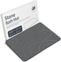 VEELOIM Stone Bath Mat Diatomaceous Earth Shower Mat Non-Slip Super Absorbent Diatomite Stone Bath Mats for Bathroom Floor Quick Drying Natural Easy to Clean(23.6''×15.4
