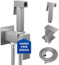 Arofa Handheld Bidet Sprayer, Bidet Attachment for Toilet, Brushed Nickel | Adjustabel Water Flow, Leak-Free Hose, 7/8