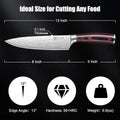 PAUDIN Chef Knife, 8 Inch High Carbon Stainless Steel Sharp Kitchen Knife with Ergonomic Handle, Gift Box for Family & Restaurant|B07BK4YVB3