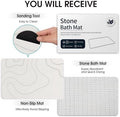 Stone Bath Mat for Bathroom, Diatomaceous Earth Shower Mat Quick Dry, White | Fast Drying, Super Absorbent, Non-Slip, Easy Maintenance, Easy to Clean, Sustainable Material|B0DXKDRK27
