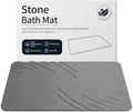 Stone Bath Mat for Bathroom, Diatomaceous Earth Shower Mat Quick Dry, White | Fast Drying, Super Absorbent, Non-Slip, Easy Maintenance, Easy to Clean, Sustainable Material|B0DXKDRK27