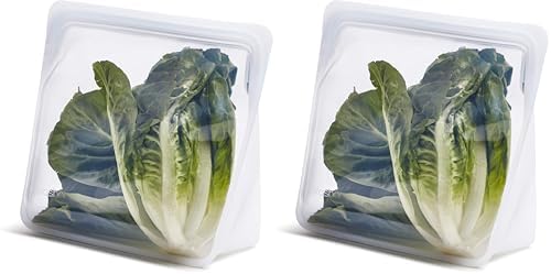 Stasher Premium Reusable Silicone Bag, Stand-Up Mega, Clear, 104 oz | Food-Safe Silicone, Reusable Freezer Bags, Microwave, Dishwasher, Pantry, Meal Prep, Food Storage Bag, Eco-Friendly|B08M3RBD2Y