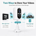 355° Pan Rotate Cameras 2 Pack, 2K Video, Security Cameras Wireless Outdoor | Motion Detect & Record & Alert, SD/Cloud Storage, Color Night Vision, 2-Way Talk, 2.4G WiFi, IP65 Waterproof, Indoor& Outdoor|B0H36KRKPH