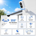 355° Pan Rotate Cameras 2 Pack, 2K Video, Security Cameras Wireless Outdoor | Motion Detect & Record & Alert, SD/Cloud Storage, Color Night Vision, 2-Way Talk, 2.4G WiFi, IP65 Waterproof, Indoor& Outdoor|B0H36KRKPH