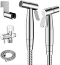 Arofa Handheld Bidet Sprayer, Bidet Attachment for Toilet, Brushed Nickel | Adjustabel Water Flow, Leak-Free Hose, 7/8