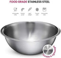 FineDine Stainless Steel Mixing Bowls Set, 6-Piece Metal Bowls | Stainless steel bowls, nesting design saves space, dishwasher safe, prep bowls, baking bowls, cooking bowls|B01HTYH8YA