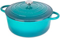 Nuovva Enamelled Cast Iron Dutch Oven Pot with Lid-6.4 Quart Non Stick Casserole Pot-Heavy Duty & Oven Safe up to 500° F for Bread Baking, Braising, Stews, Roasting - 28cm Dark Blue|B0CHWJG1M1