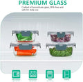 24 Pieces Glass Food Storage Containers Set, Gray | Meal Prep Containers, BPA-Free, Airtight Glass Storage Containers with Lids,Freezer, Microwave and Oven Safe|B09QQGY1BW