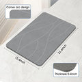 VEELOIM Stone Bath Mat Diatomaceous Earth Shower Mat Non-Slip Super Absorbent Diatomite Stone Bath Mats for Bathroom Floor Quick Drying Natural Easy to Clean(23.6''×15.4