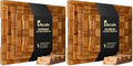 Kikcoin Extra Large Bamboo Cutting Boards, (Set of 3) Chopping Boards with Juice Groove Bamboo Wood Cutting Board Set Butcher Block for Kitchen, End Grain Serving Tray|B089W55YNJ