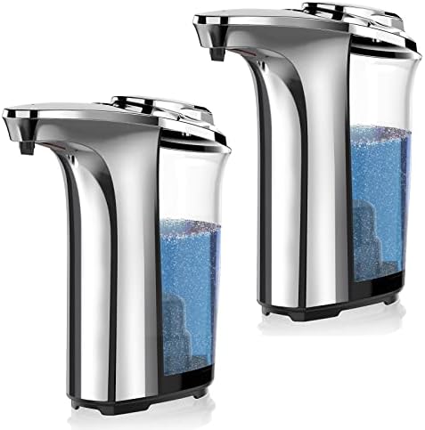 Automatic Soap Dispenser, 17oz Touchless Liquid Dish Soap Dispenser Kitchen | 500ml, Infrared Sensor, 5 Adjustable Soap Levels, Hand Dispenser for Bathroom Kitchen Sink, Battery Operated|B09NVGSSC2