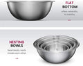 FineDine Stainless Steel Mixing Bowls Set, 6-Piece Metal Bowls | Stainless steel bowls, nesting design saves space, dishwasher safe, prep bowls, baking bowls, cooking bowls|B01HTYH8YA
