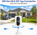 355° Pan Rotate Cameras 2 Pack, 2K Video, Security Cameras Wireless Outdoor | Motion Detect & Record & Alert, SD/Cloud Storage, Color Night Vision, 2-Way Talk, 2.4G WiFi, IP65 Waterproof, Indoor& Outdoor|B0H36KRKPH