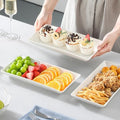 MALACASA 3 Tier Serving Trays for Party, Porcelain Serving Platters and Trays, 12 Inch Tiered Tray Stand, Fruit Tray, Trays for Serving Food, White Dessert Stand with Collapsible Sturdier Metal Rack | Tiered Serving Stand for Party, Fruit Tray, Trays for Serving Food, Dessert Stand with Collapsible Sturdier Metal Rack|B0D2V4XM3D