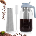 Cold Brew Coffee Maker, 64 oz Mason Jar Pitcher with Stainless Steel Filter, Pour Spout Handle Lid, Airtight & Leak-Proof for Iced Coffee,Tea & Lemonade|B0CGWS1M51