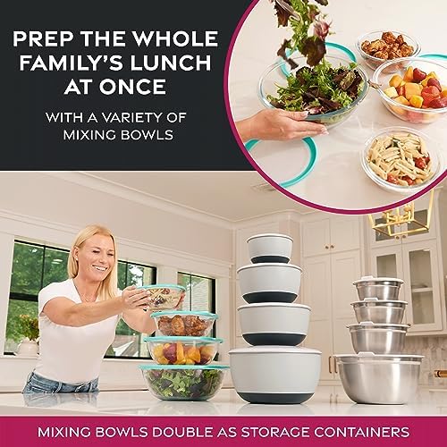 FineDine Stainless Steel Mixing Bowls Set, 6-Piece Metal Bowls | Stainless steel bowls, nesting design saves space, dishwasher safe, prep bowls, baking bowls, cooking bowls|B01HTYH8YA