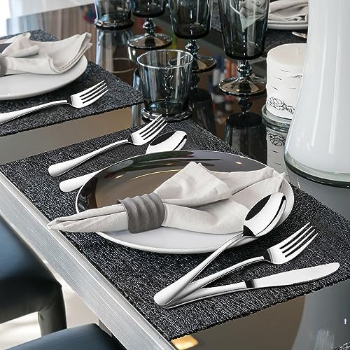 Silverware Set for 12,60 Piece Stainless Steel Flatware Utensil Cutlery Set | Heavy Duty Steak Knife Fork and Spoon, Dishwasher Safe, Gift Package for Wedding Housewarming|B0C8M4QP43